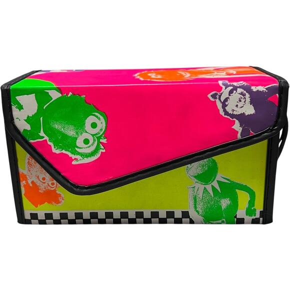 1989 Henson Associates Muppets Kermit Animal Envelope Box Clutch Purse - Picture 11 of 12